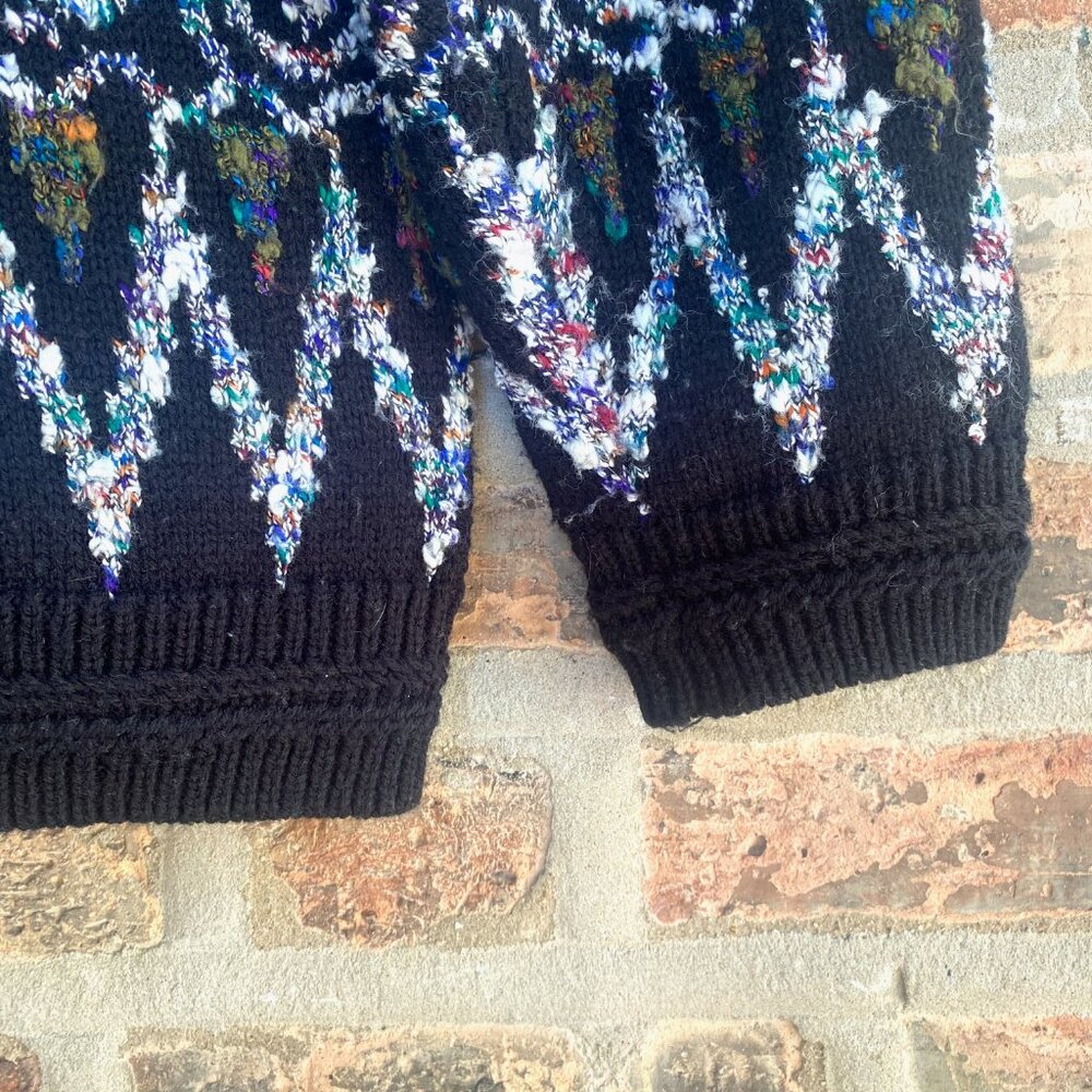 Vintage Concrete Mix 90s cardigan button down sweater multicolor grandpa Men's S - Picture 3 of 7